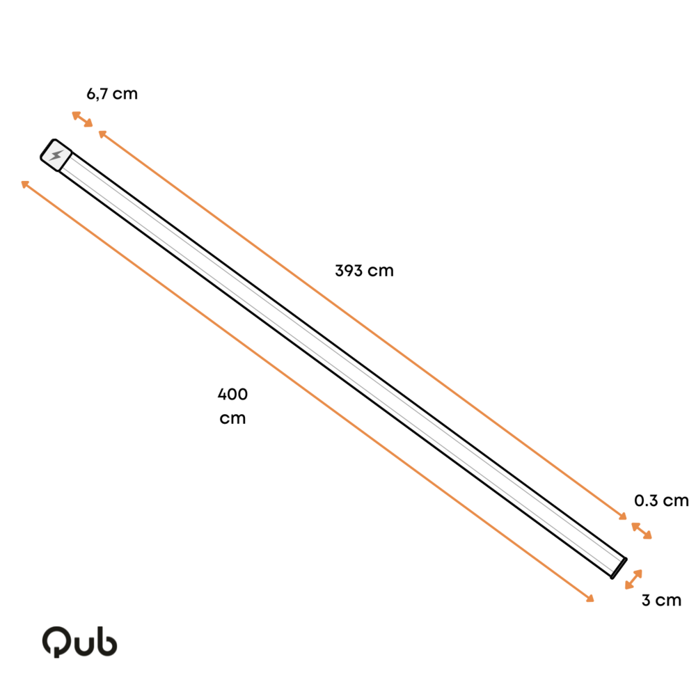 Qub 3-Phasen-Spannungsschiene - Aufputz - 4 Meter - Schwarz - inkl. Einspeisung & Endkappe Qub 3-Phasen-Spannungsschiene - Aufputz - 4 Meter - Schwarz - inkl. Einspeisung & Endkappe
