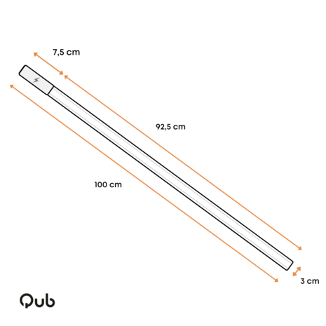 1-Circuit Track Lighting - Surface Mounted - 1 Meters - Black