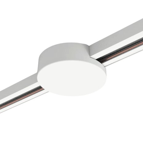 Round Ceiling Plate for 1-Circuit Track Lighting – White