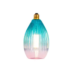 Glazen Hanglamp Solune - Blauw/Roze  - E27 Glazen Hanglamp Solune - Blauw/Roze  - E27
