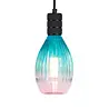 Qub Solune Glas-Pendelleuchte - E27 - 4W - 1800K Warmweiß - Blau mit Roséverlauf - Stimmungslicht mit dekorativem Filament - Für Schienensystem (Adapter separat) Qub Solune Glas-Pendelleuchte - E27 - 4W - 1800K Warmweiß - Blau mit Roséverlauf - Stimmungslicht mit dekorativem Filament - Für Schienensystem (Adapter separat)