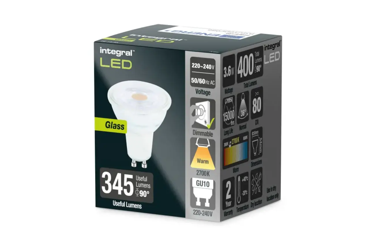 LED Light Source GU10 - 3.6W - 2700K - Extra Warm White Light - Dimmable