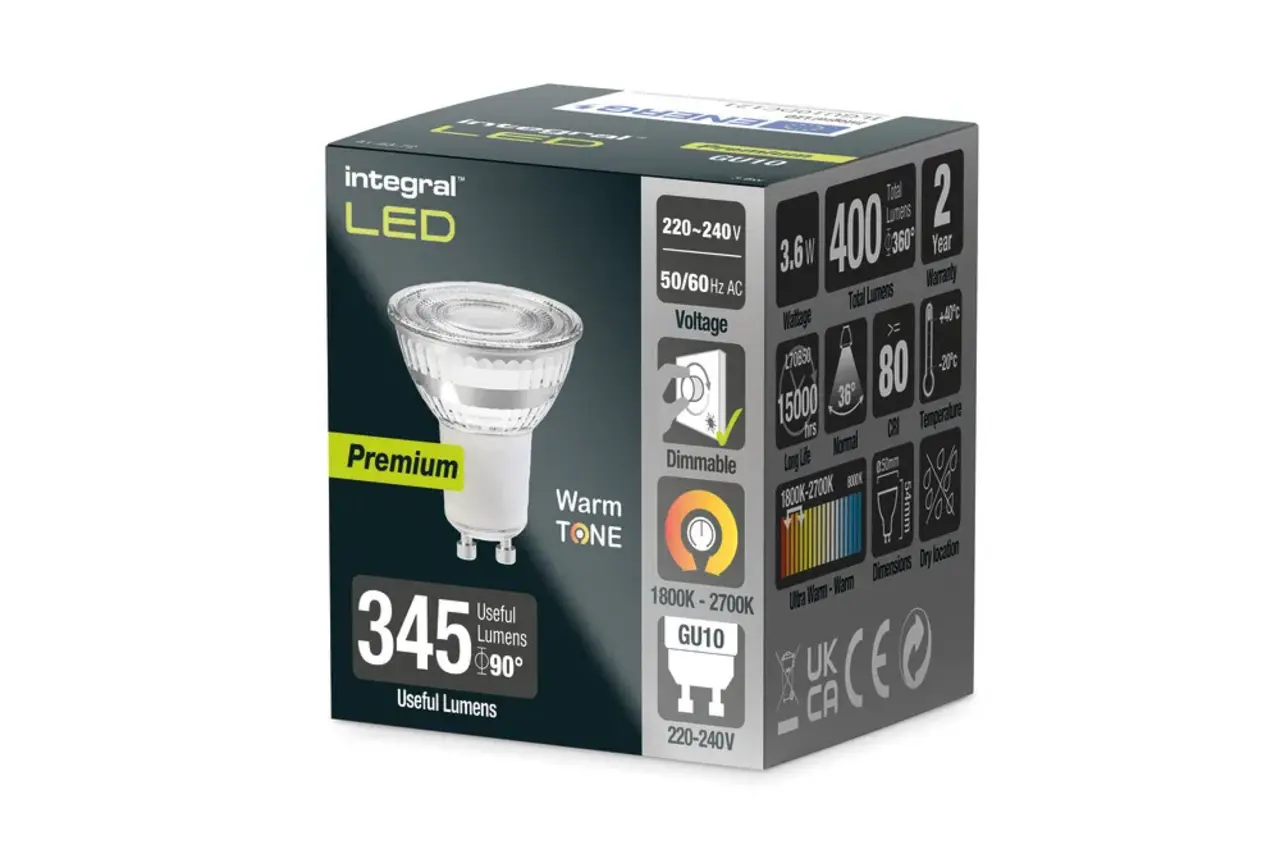 Source lumineuse LED GU10 - 3.6W - 1800-2700K Dim-to-Warm Source lumineuse LED GU10 - 3.6W - 1800-2700K Dim-to-Warm