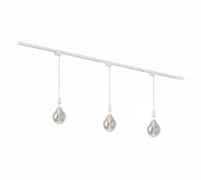 Qub Focus III 200 cm 3 Lampes suspendues Vespera Éclairage sur rail Blanc Qub Focus III 200 cm 3 Lampes suspendues Vespera Éclairage sur rail Blanc