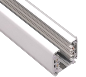 Qub 3-Circuit Track Rail - Surface Mounted - 3 Metres - White - incl. end feed & end cap Qub 3-Circuit Track Rail - Surface Mounted - 3 Metres - White - incl. end feed & end cap