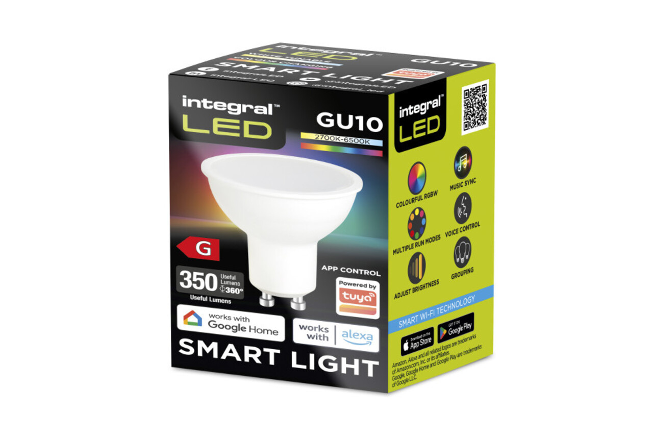 Ampoule LED GU10 - 4.9W - RGBW - 2700K à 6500K - Connectée (Tuya)