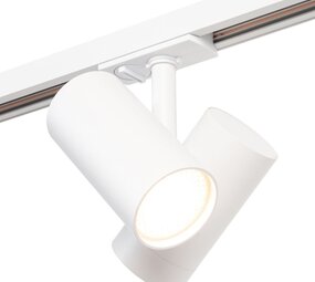 Double GU10 Track Light – White – Single Circuit Track Lighting Double GU10 Track Light – White – Single Circuit Track Lighting