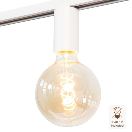 Qub Viror Base - 1‑Phasen LED‑Schienenadapter - E27 Fassung - Weiß - Kompakt & Minimalistisch - Für vielseitige Lampenwahl - Funktion & Ambiente Qub Viror Base - 1‑Phasen LED‑Schienenadapter - E27 Fassung - Weiß - Kompakt & Minimalistisch - Für vielseitige Lampenwahl - Funktion & Ambiente