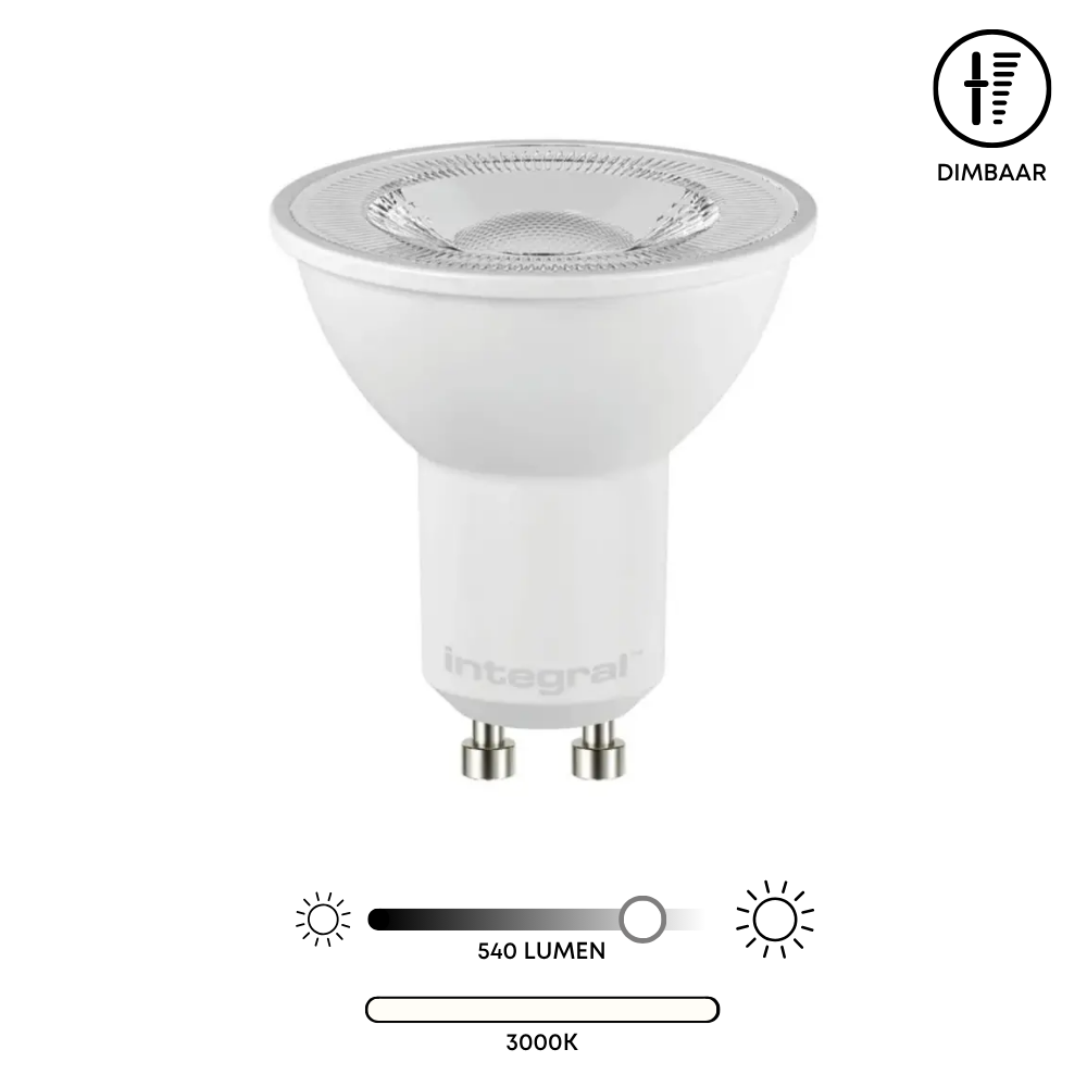 LED-Lichtquelle GU10 - 5,7W - 3000K - Warmweißes Licht - Dimmbar