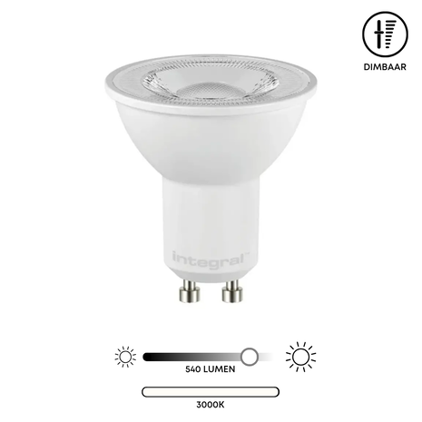 LED Lichtbron GU10 - 5.7W - 3000K - Warm Wit Licht - Dimbaar