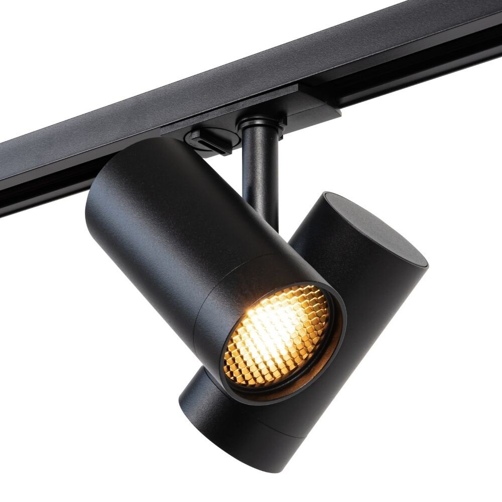 Qub 1-Fase Railverlichting - GU10 - 400cm - I-vorm - 6 Viror Duo spots - Railsysteem - Zwart