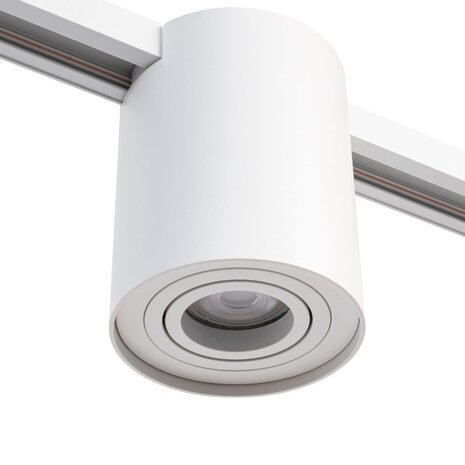 Qub Focus III éclairage sur rail monophasé – GU10 – 300 cm – forme I – 3 spots Viror Orbit – système sur rail – Blanc Qub Focus III éclairage sur rail monophasé – GU10 – 300 cm – forme I – 3 spots Viror Orbit – système sur rail – Blanc