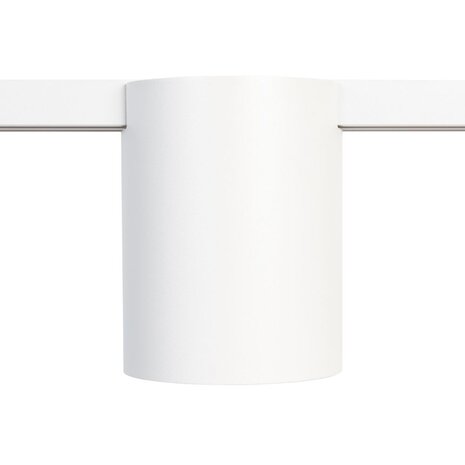 Qub  1-Phasen-Schienensystem – GU10 – 400 cm – I-Form – 6 Viror Orbit Spots – Schienensystem – Weiß