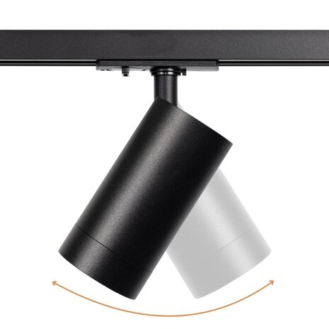 Qub 1-Fase Railverlichting - GU10 - 300cm - I-vorm - 3 Viror Mesh spots - 2 hanglampen - Railsysteem - Zwart