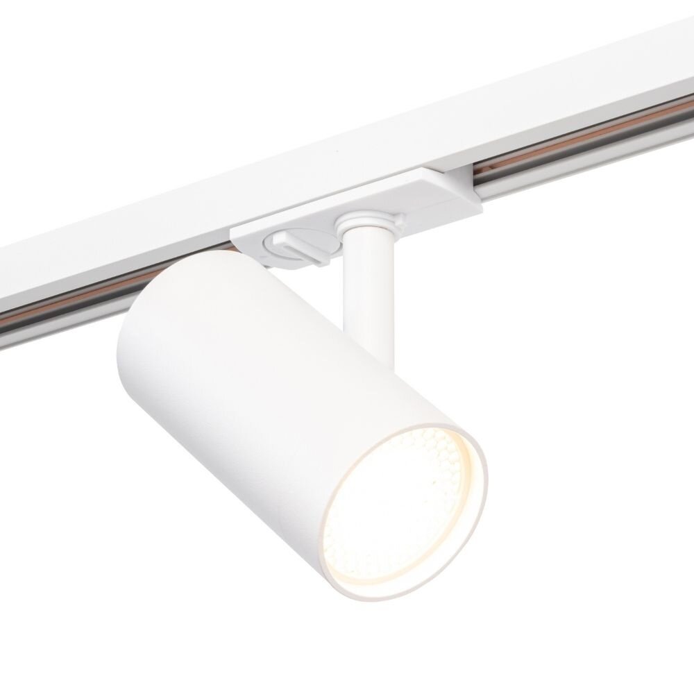 Qub 1-phase track lighting - GU10 - 300 cm - I-shape - 3 Viror Mesh spotlights - 2 pendant lights – track system – White