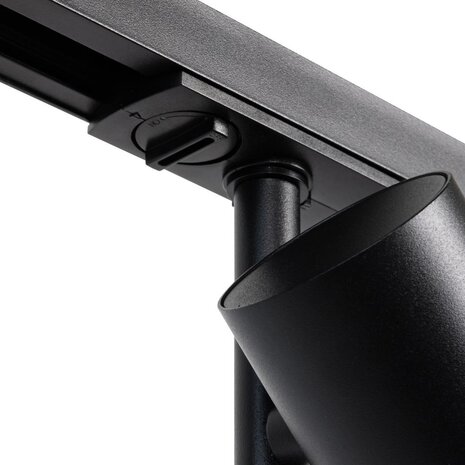 Qub 1-phase track lighting – GU10 – 200 cm – I-shape – 2 Viror Mesh spotlights – 2 pendant lights – track system – Black