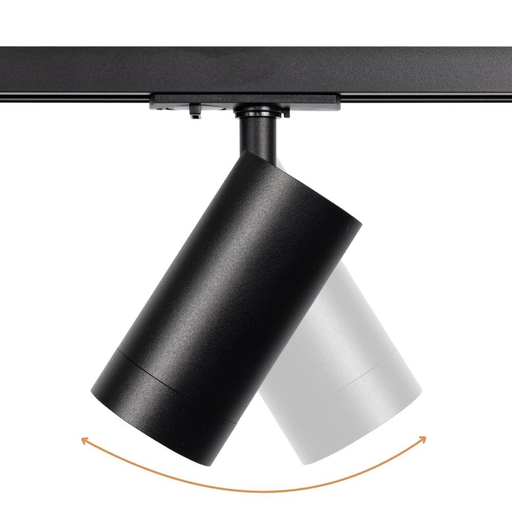 Qub 1-Fase Railverlichting - GU10 – 200cm – I-vorm - 2 Viror Mesh spots - 2 hanglampen - Railsysteem – Zwart