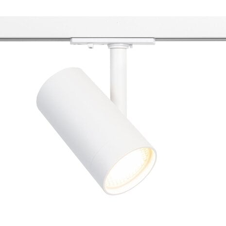 Qub 1-Phasen-Schienensystem - GU10 - 200 cm - I-Form - 2 Viror Mesh Spots - 2 Hängeleuchten – Schienensystem – Weiß