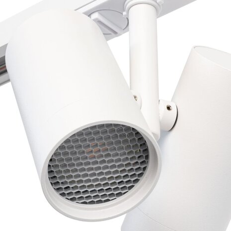 Qub Focus III rail d’éclairage monophasé - GU10 - 300 cm - forme I - 2 spots Viror Duo- 2 spots Viror Orbit - système sur rail - Blanc Qub Focus III rail d’éclairage monophasé - GU10 - 300 cm - forme I - 2 spots Viror Duo- 2 spots Viror Orbit - système sur rail - Blanc