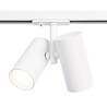 Qub 1-Circuit Track Lighting – GU10 – 600cm – I-shape – 3 Viror Duo spots – 3 pendant lights – Track system – White