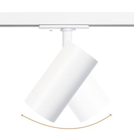 Qub 1-Phasen Schienenbeleuchtung – GU10 – 600cm – I-Form – 4 Viror Mesh Spots – 2 Pendelleuchten – Schienensystem – Weiß