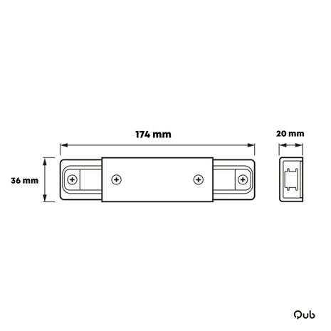 Middenvoeding 1-fase rail - i - Zwart
