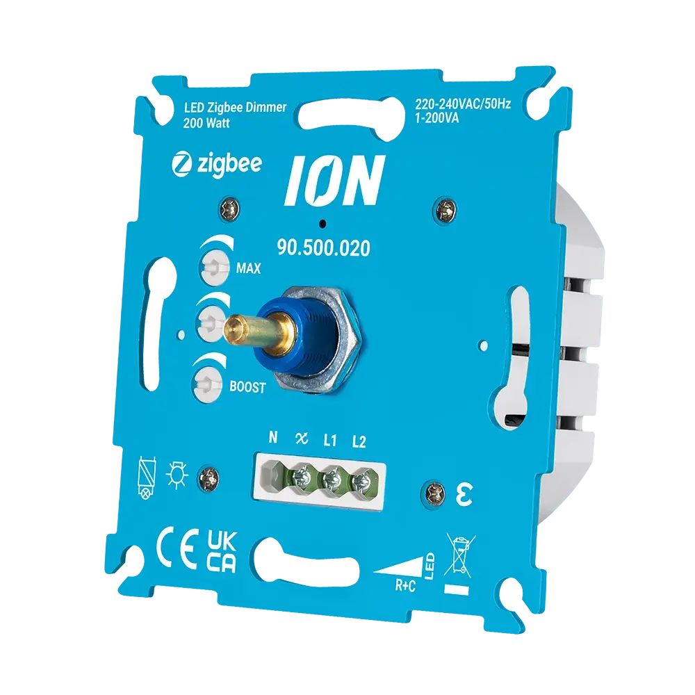ION Industries ION Industries Universal-LED-Drehdimmer Zigbee (Hue-kompatibel) 0,3–200 W ION Industries ION Industries Universal-LED-Drehdimmer Zigbee (Hue-kompatibel) 0,3–200 W