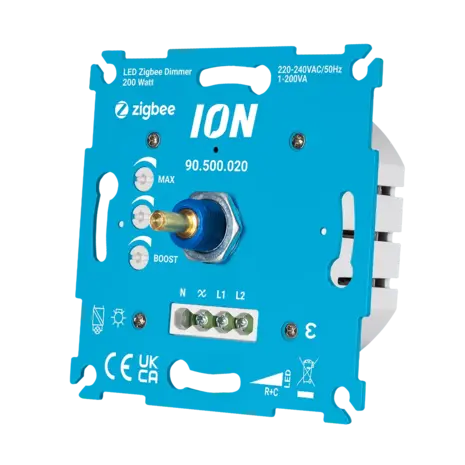 ION Industries ION Industries Universal-LED-Drehdimmer Zigbee (Hue-kompatibel) 0,3–200 W ION Industries ION Industries Universal-LED-Drehdimmer Zigbee (Hue-kompatibel) 0,3–200 W
