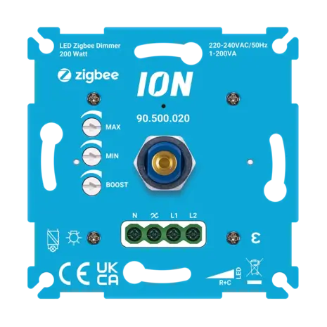 ION Industries ION Industries Universal-LED-Drehdimmer Zigbee (Hue-kompatibel) 0,3–200 W ION Industries ION Industries Universal-LED-Drehdimmer Zigbee (Hue-kompatibel) 0,3–200 W