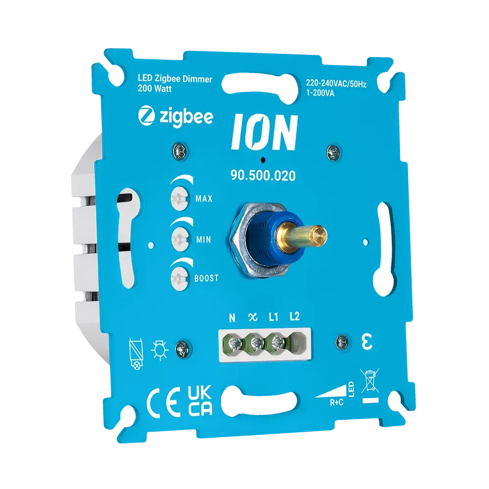ION Industries ION Industries Universal-LED-Drehdimmer Zigbee (Hue-kompatibel) 0,3–200 W ION Industries ION Industries Universal-LED-Drehdimmer Zigbee (Hue-kompatibel) 0,3–200 W