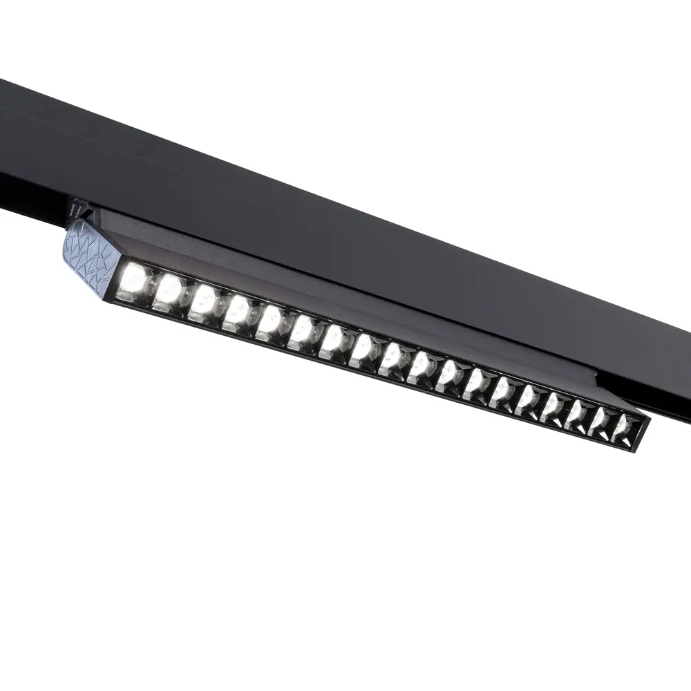 Qub Points en ligne réglables 18 - Éclairage sur rail magnétique - 48V - Noir - Zigbee