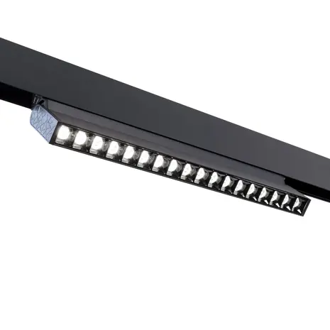 Qub Verstellbare Line Dots 18 - Magnetische Schienenbeleuchtung - 48V - Schwarz - Zigbee