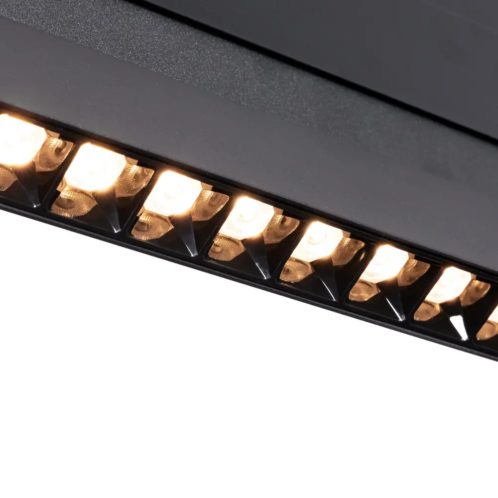 Qub Points en ligne réglables 18 - Éclairage sur rail magnétique - 48V - Noir - Zigbee