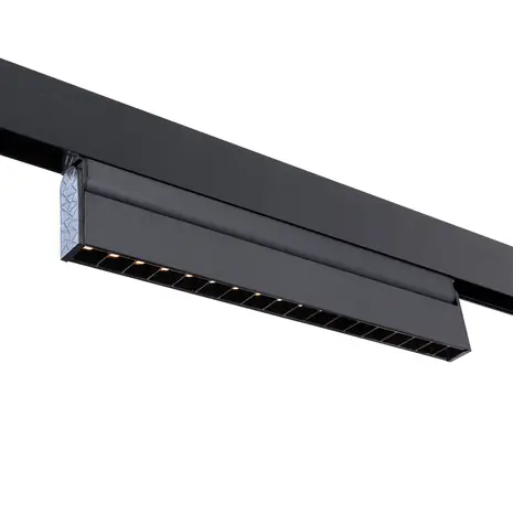 Qub Adjustable Line Dots 18 - Magnetic Rail Lighting - 48V - Black - Zigbee