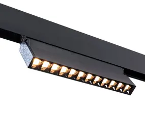 Qub Verstelbare Line Dots 12 - Magneet Railverlichting - 48V - Zwart - Zigbee Qub Verstelbare Line Dots 12 - Magneet Railverlichting - 48V - Zwart - Zigbee