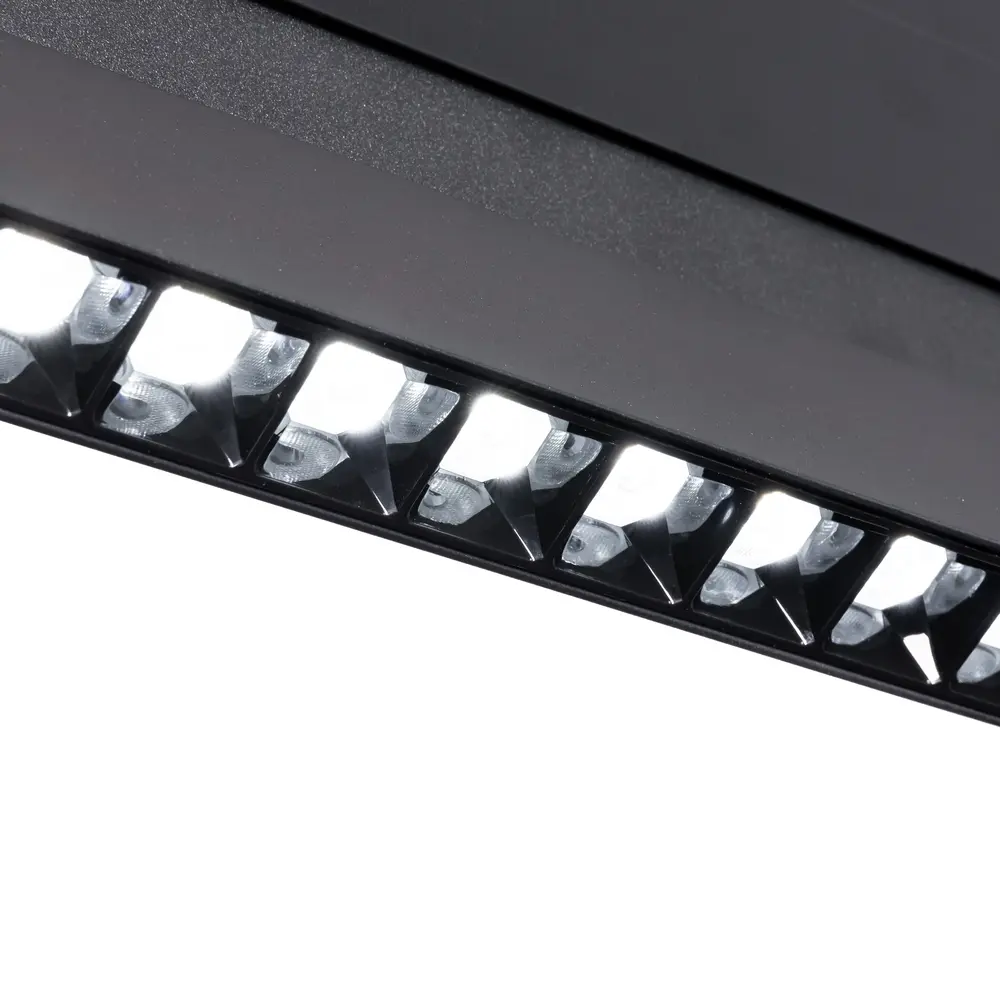 Qub Points en ligne réglables 12 - Éclairage sur rail magnétique - 48V - Noir - Zigbee