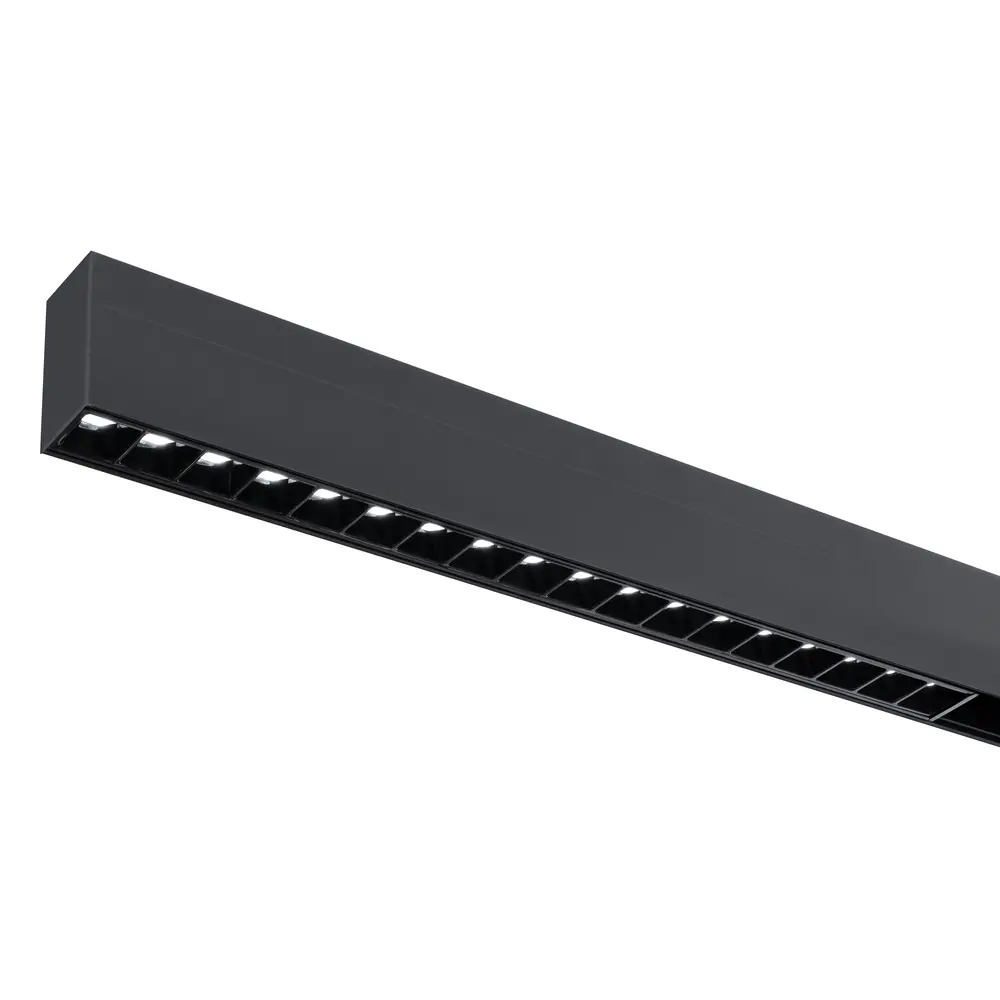 Qub Line Dots 18 - Magneet Railverlichting - 48V - Zwart - Zigbee