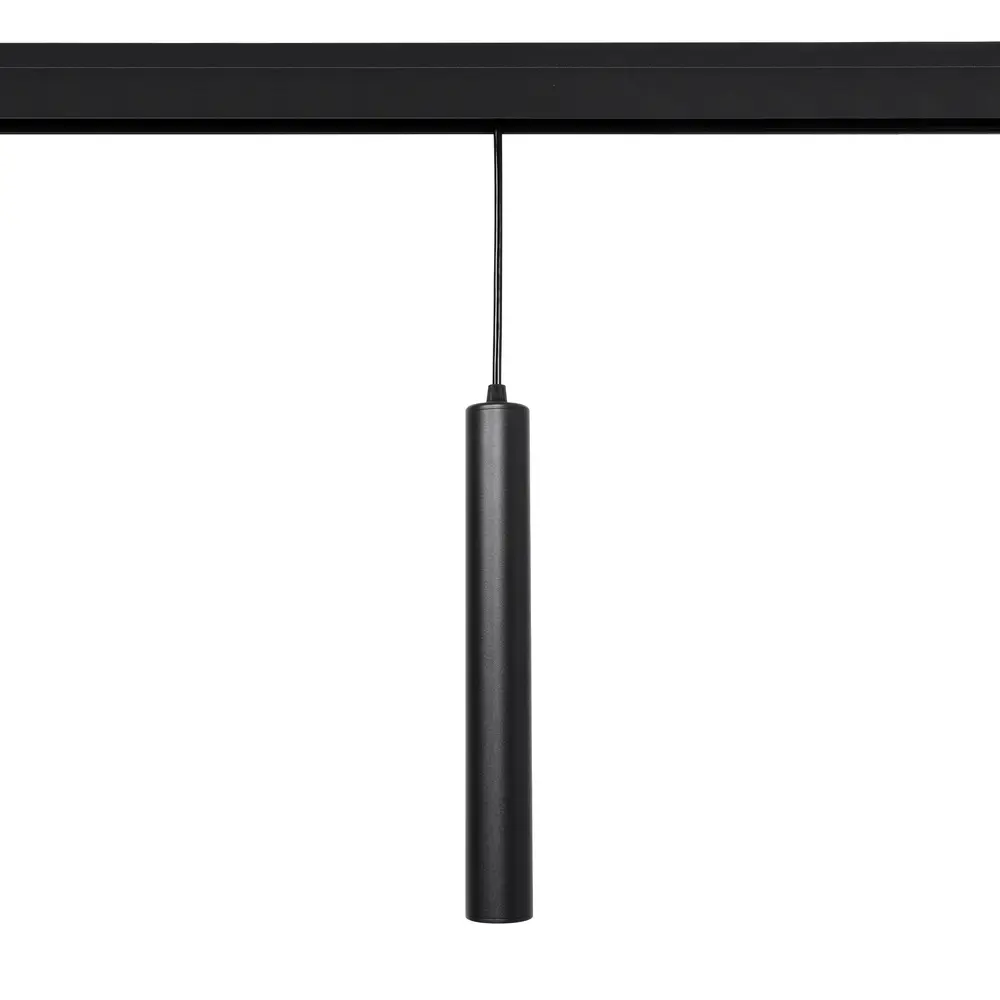 Qub Set de Rail Magnétique - 2 Mètres - 3x Spot de Rail Simple + 2x Suspension Simple - Noir - Zigbee - Éclairage Intelligent