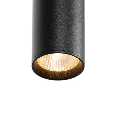 Qub Line Magneetrail - 3 Meter - 3x Railspot Single + 2x Hanglamp Single - Zwart  - Zigbee - Smart verlichting