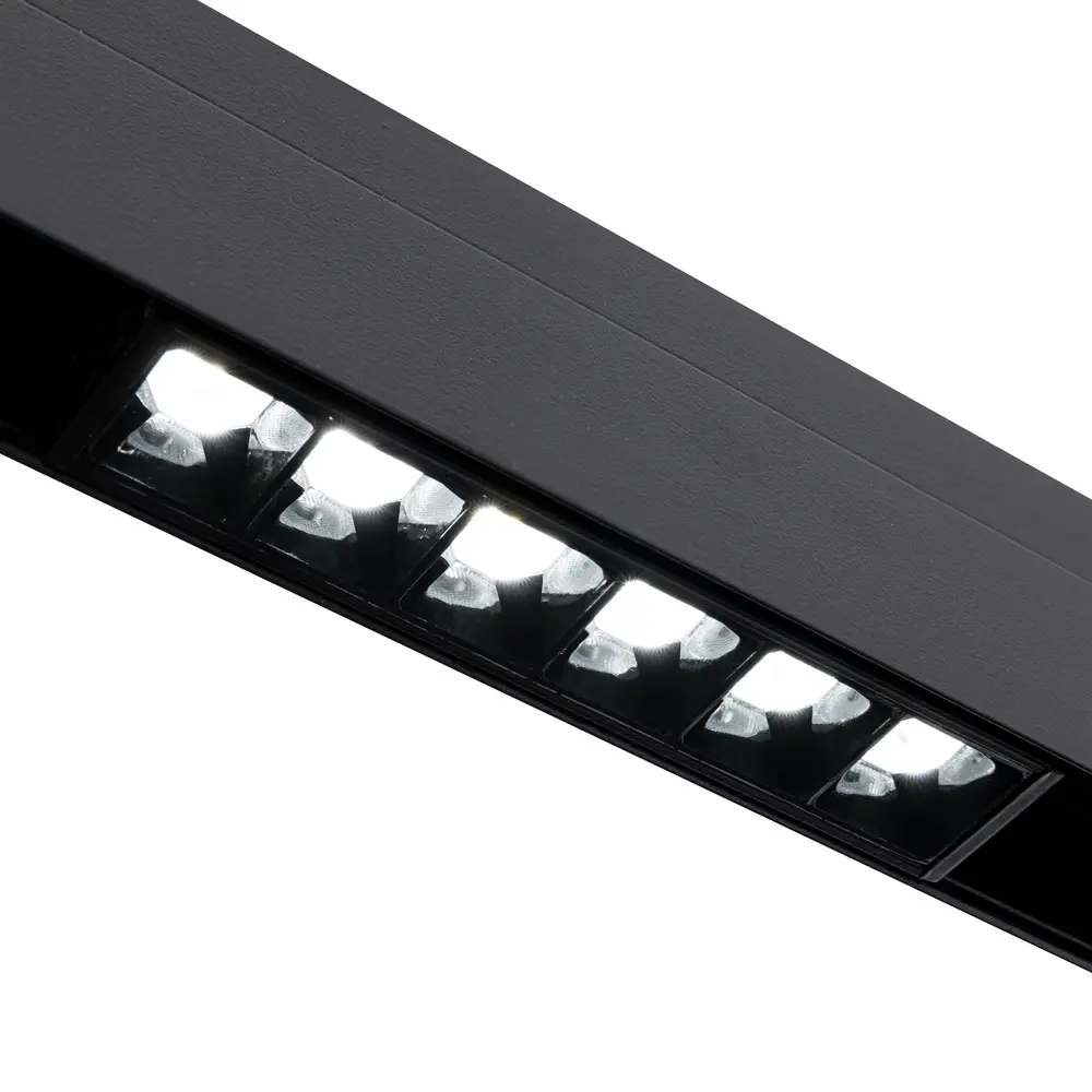 Qub Line Dots 6 – Smart Zigbee – Magnet-Schienenbeleuchtung – 48V LED-Spotleiste – Schwarz – Intelligente Beleuchtung für Magnetschienensysteme Qub Line Dots 6 – Smart Zigbee – Magnet-Schienenbeleuchtung – 48V LED-Spotleiste – Schwarz – Intelligente Beleuchtung für Magnetschienensysteme