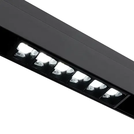 Qub Line Dots 6 – Smart Zigbee – Magnet-Schienenbeleuchtung – 48V LED-Spotleiste – Schwarz – Intelligente Beleuchtung für Magnetschienensysteme Qub Line Dots 6 – Smart Zigbee – Magnet-Schienenbeleuchtung – 48V LED-Spotleiste – Schwarz – Intelligente Beleuchtung für Magnetschienensysteme