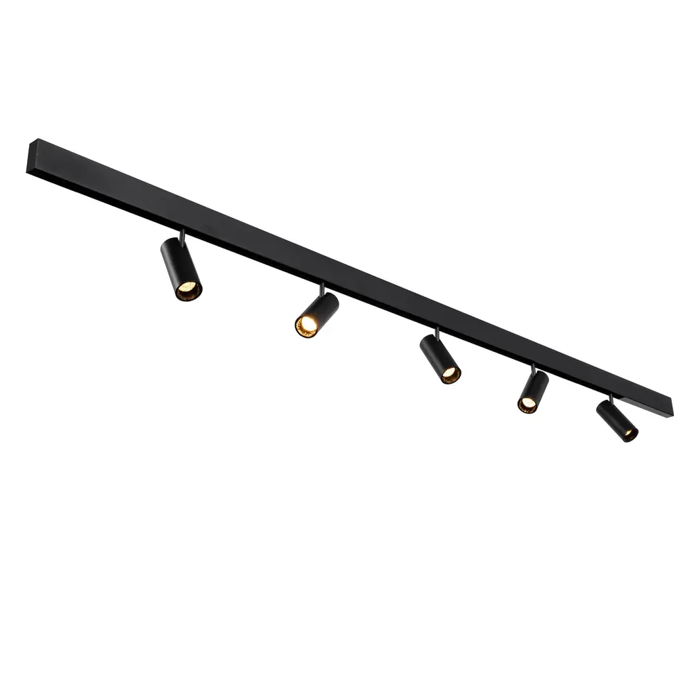 Qub Qub Line Magnet Schienensystem – 200cm – 5x Schienenstrahler Single – Deckenstrahler Schwarz – Smart Zigbee Beleuchtung – Magnetische Lichtschiene Qub Qub Line Magnet Schienensystem – 200cm – 5x Schienenstrahler Single – Deckenstrahler Schwarz – Smart Zigbee Beleuchtung – Magnetische Lichtschiene