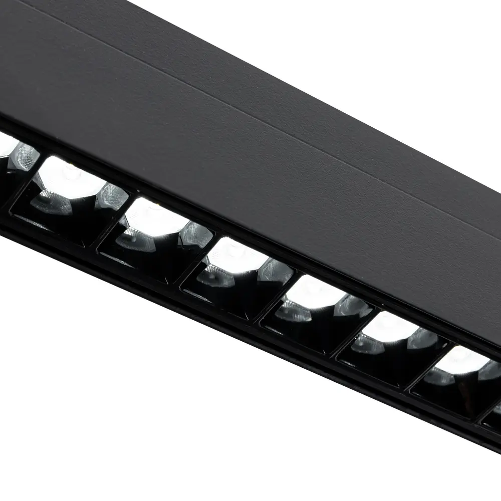 Qub Line Dots 12 - Magnetic Track Lighting - 48V - Black - Zigbee