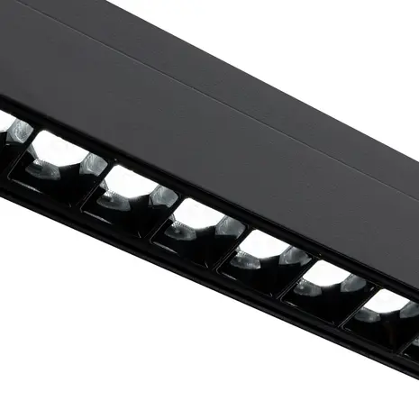 Qub Line Dots 12 - Éclairage sur Rail Magnétique - 48V - Noir - Zigbee
