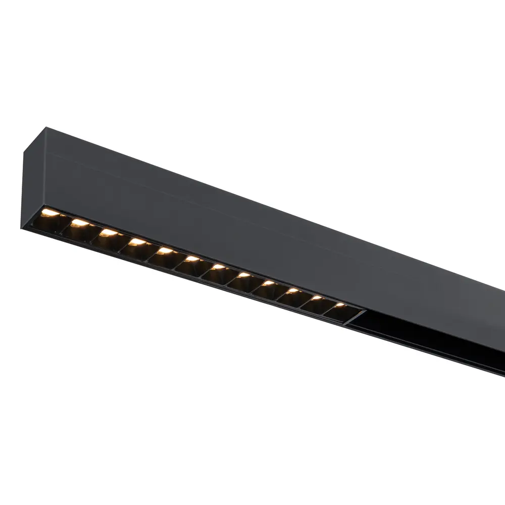 Qub Line Dots 12 - Éclairage sur Rail Magnétique - 48V - Noir - Zigbee