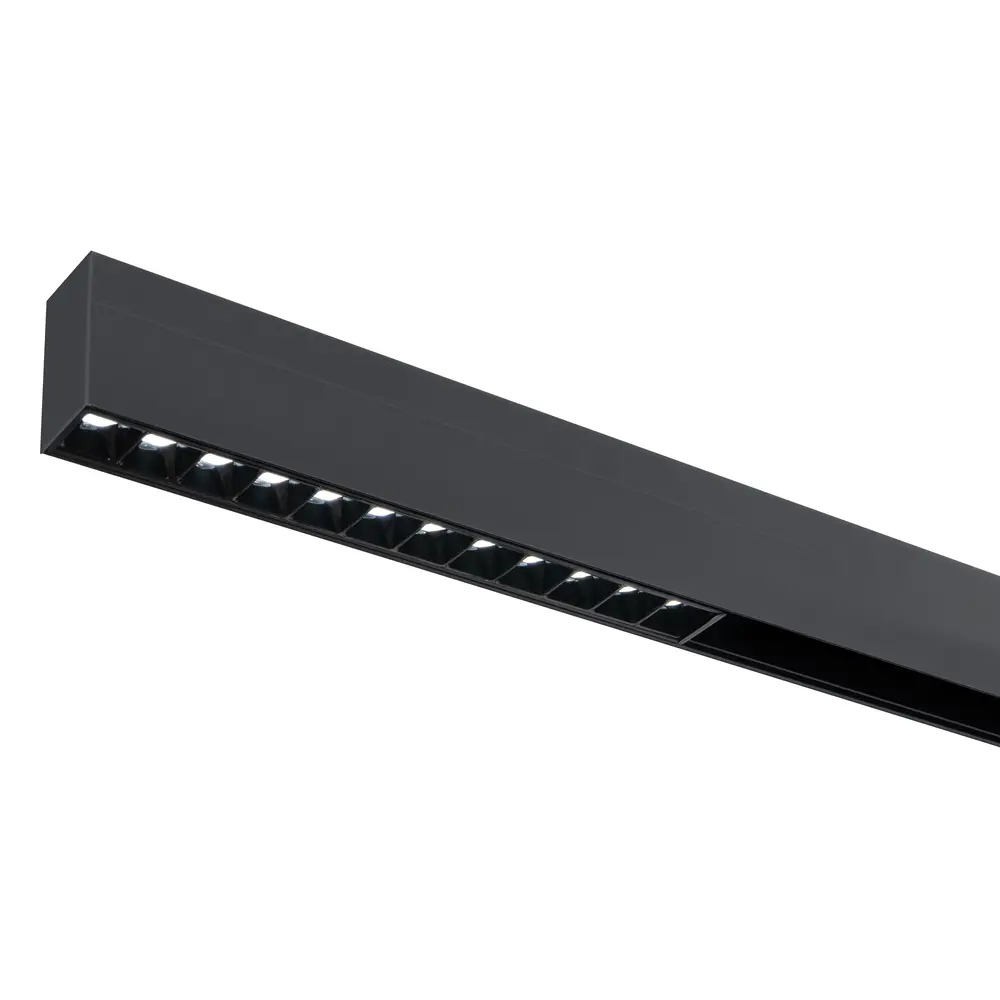 Qub Line Dots 12 - Éclairage sur Rail Magnétique - 48V - Noir - Zigbee
