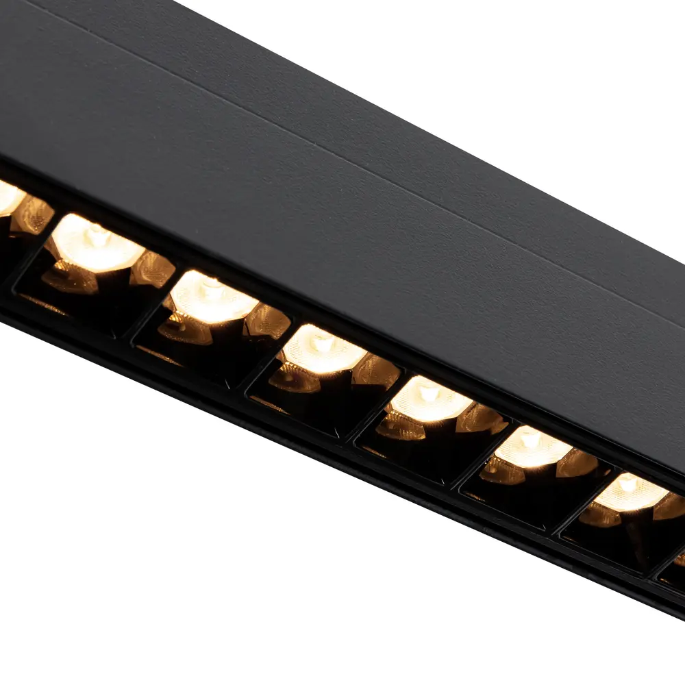 Qub Line Dots 12 - Éclairage sur Rail Magnétique - 48V - Noir - Zigbee