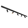 Qub Set de Rail Magnétique - 3 Mètres - 5x Spot de Rail Simple  - Noir - Zigbee - Éclairage Intelligent