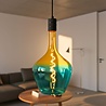 Glazen Hanglamp Aurora - E27 Sfeerlamp - Blauw met Gele Overgang - 4W - 1800K Warm Licht - Decoratief Design Glazen Hanglamp Aurora - E27 Sfeerlamp - Blauw met Gele Overgang - 4W - 1800K Warm Licht - Decoratief Design
