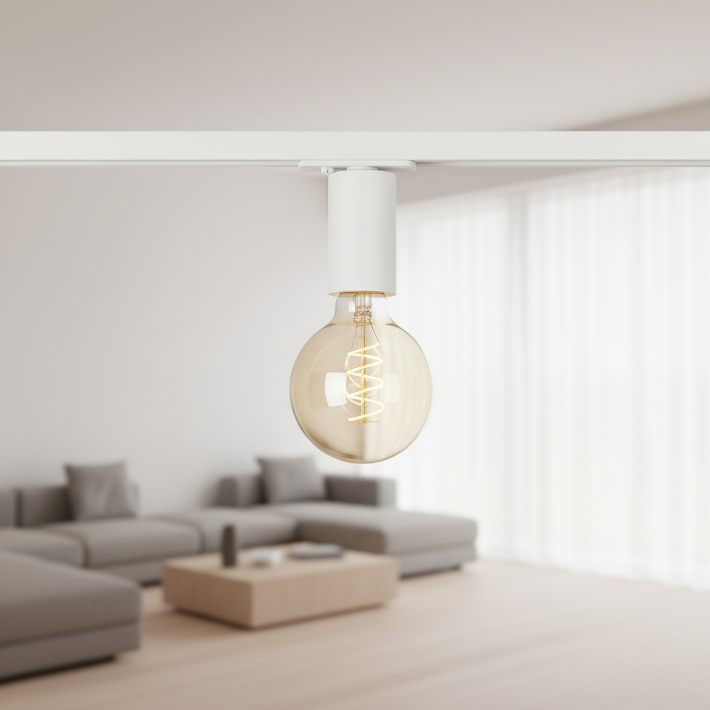 Viror Base – E27 Socket – White – Single Circuit Track Lighting